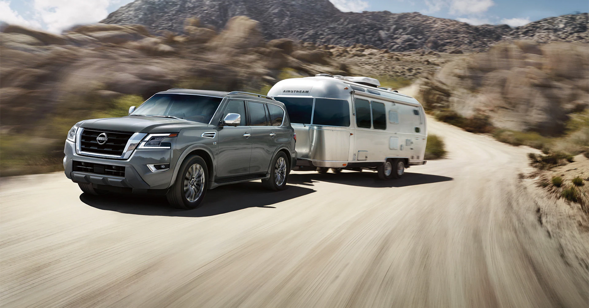 2023 Nissan Armada Towing a Trailer