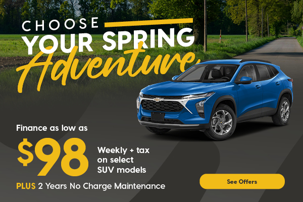 Finance the an SUV as low as $98/week! PLUS 2 Years No Charge Maintenance With a Costco offer of "Eligibile Costco Members can Receive $2,500 BONUS On select Models.