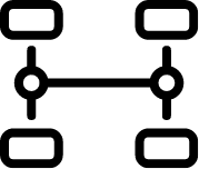 Fewer moving parts icon