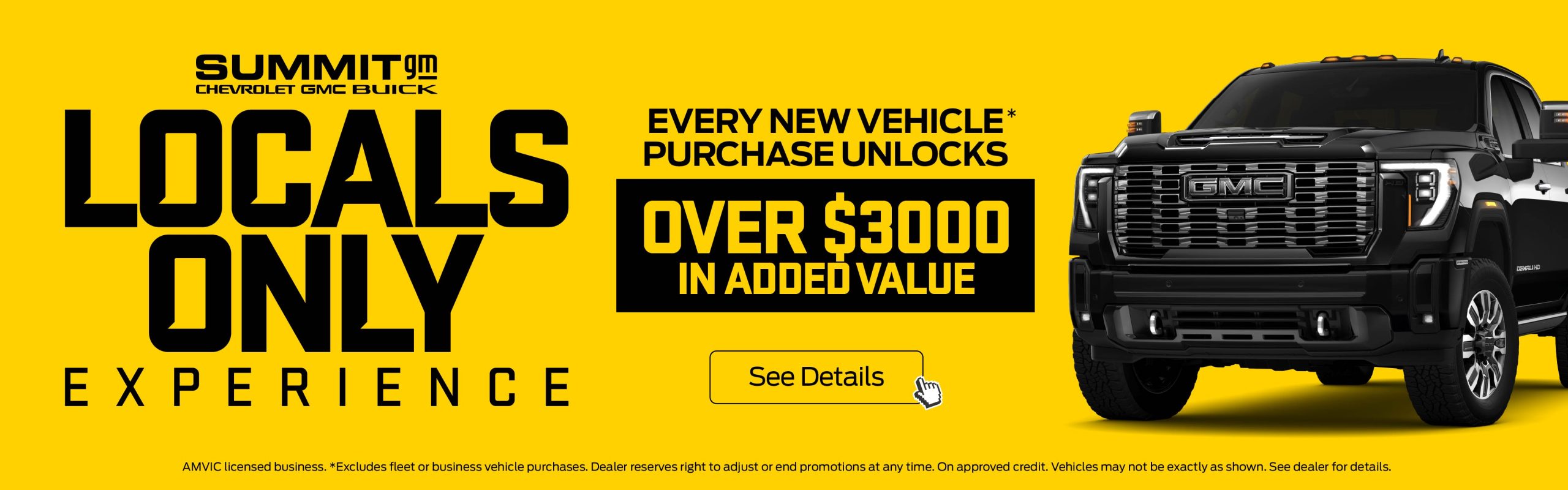 Unlock over $3000 in added value when you purchase a new vehicle only at Summit GM Fort McMurray
