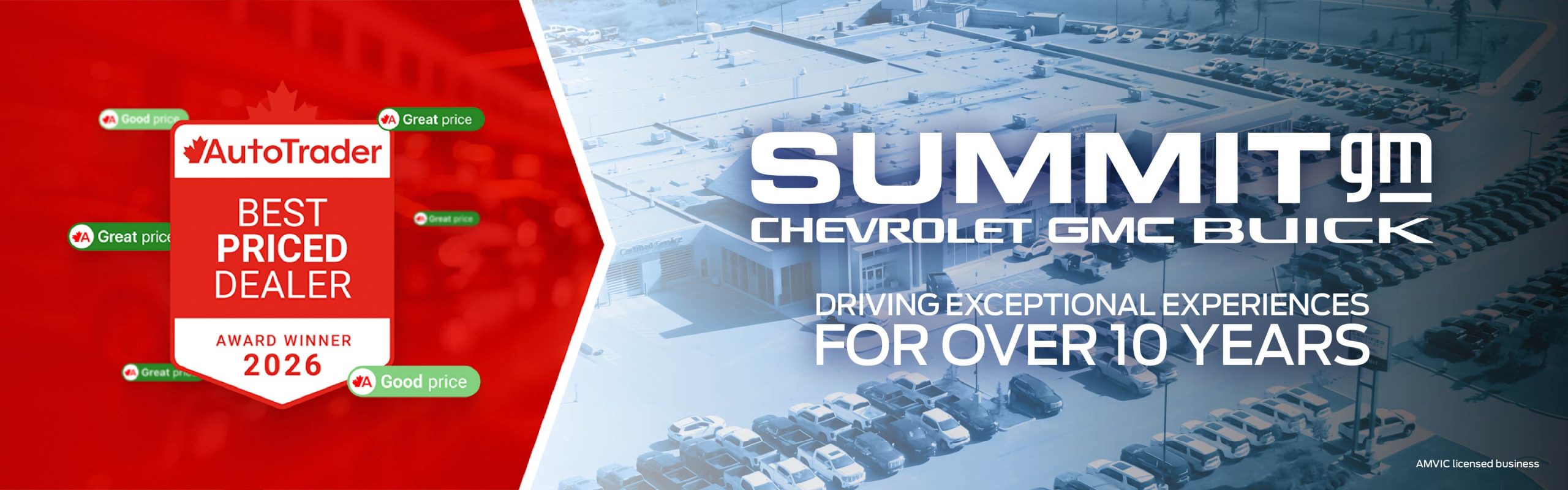 Summit GM has won the AutoTrader Best Priced Dealer award for 2026!
