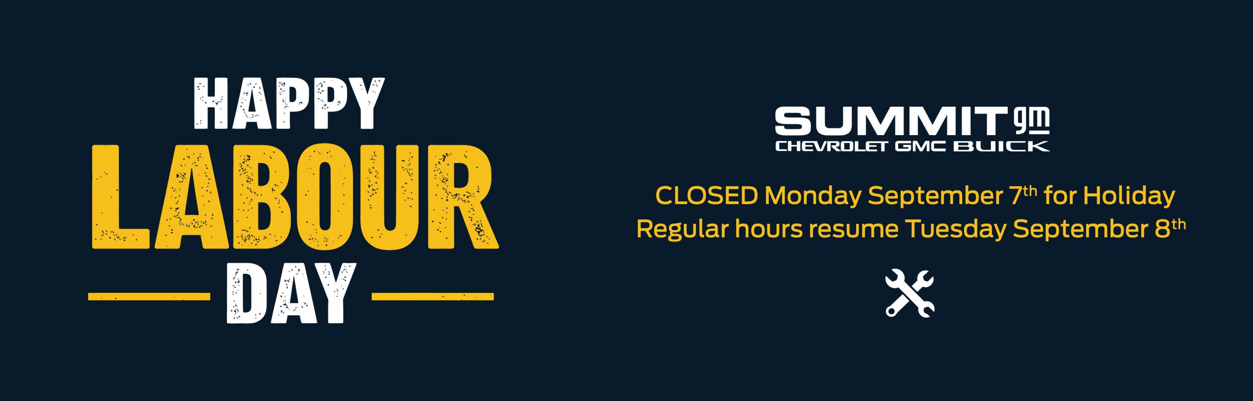 Closed for Labour Day