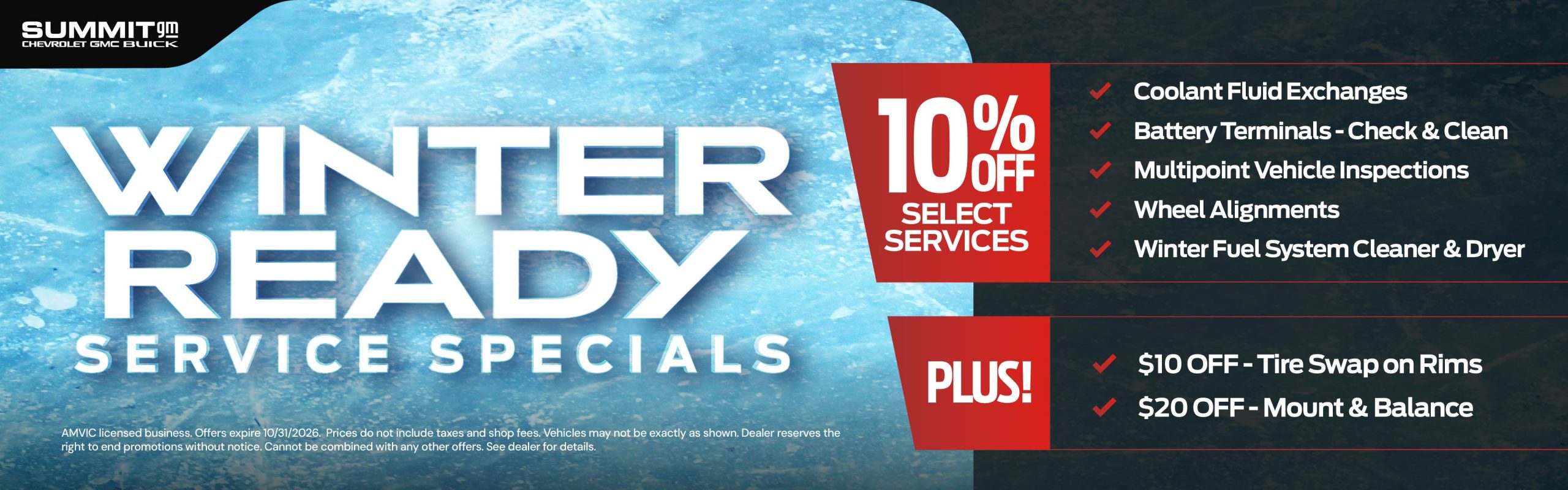 Winter service specials