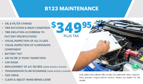 The Service Specials At Woodland Hills Honda Print Schedule Service Coupons 03