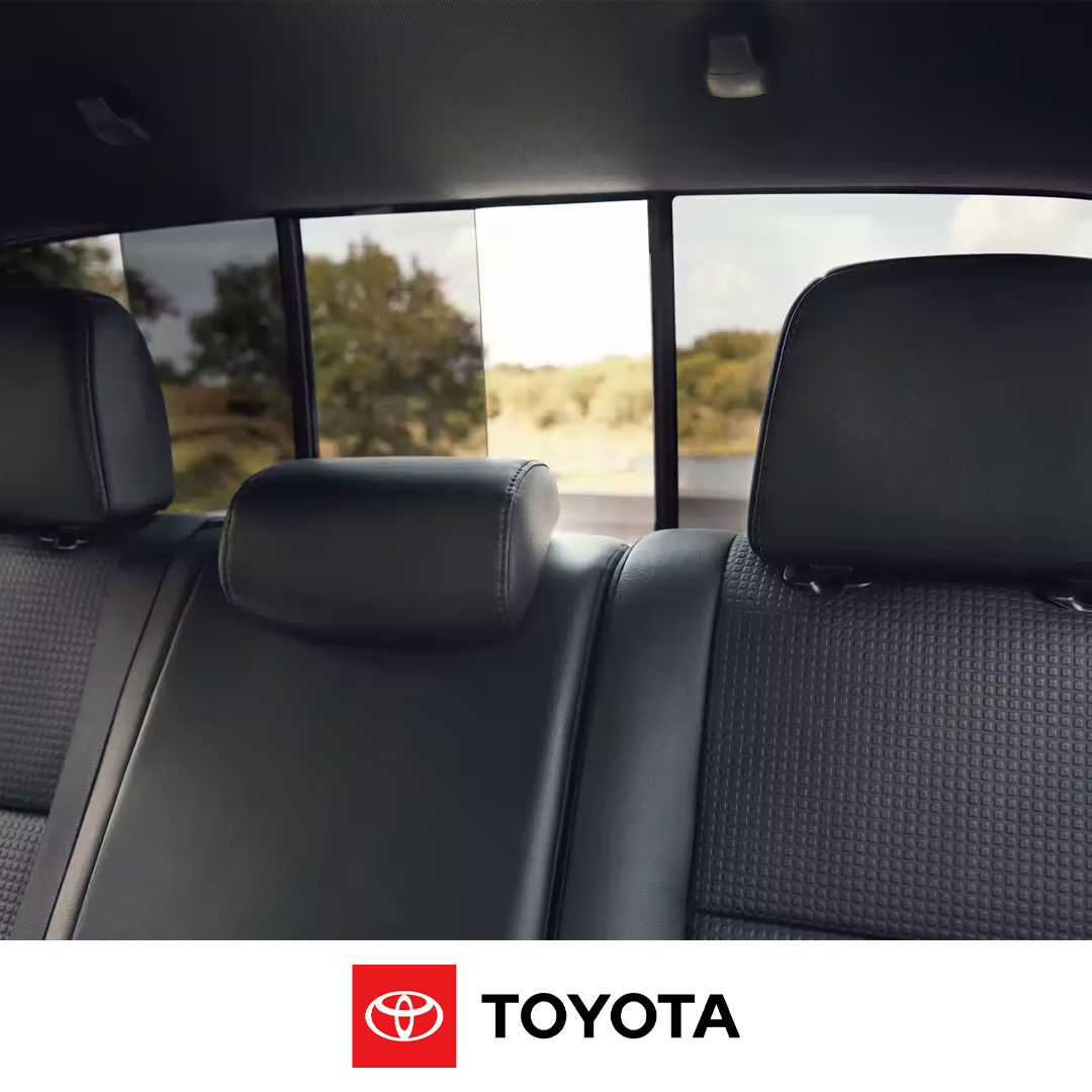 Interior View of seats and rear winshield of the 2023 Toyota Tacoma