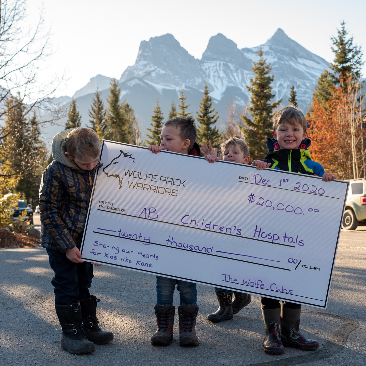 Wolfe Cubs With Cheque