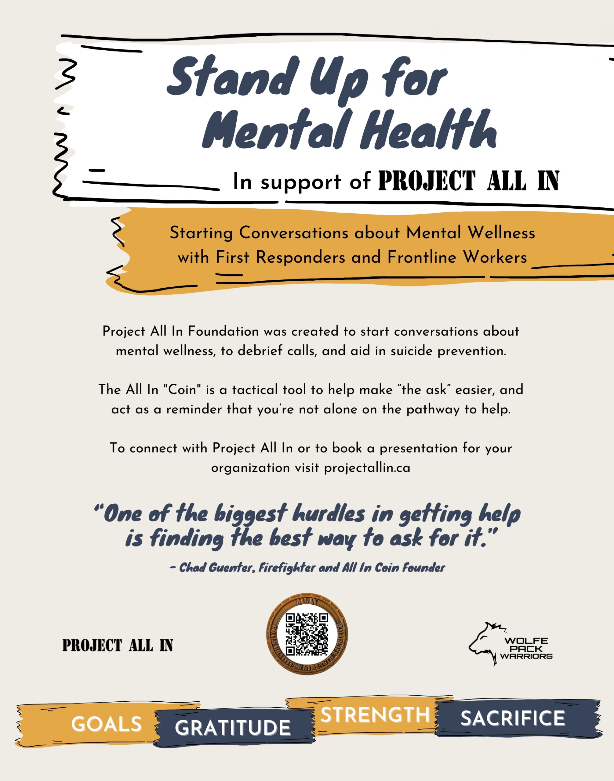 Stand up for Mental Health - 2022 Q1 Initiative - Wolfe Pack Warriors
