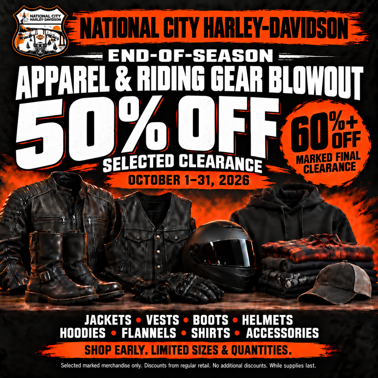 End-of-Season Apparel & Riding Gear Blowout