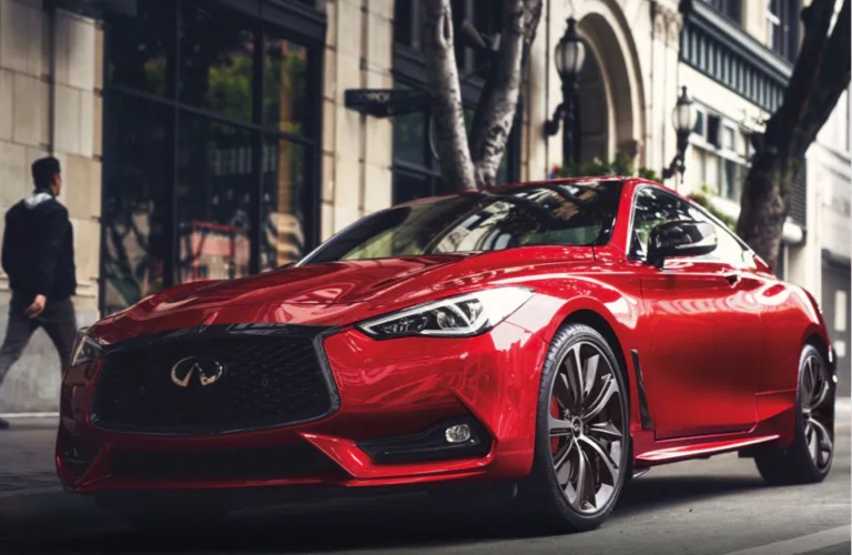 2022 INFINITI Q60 parked red front view