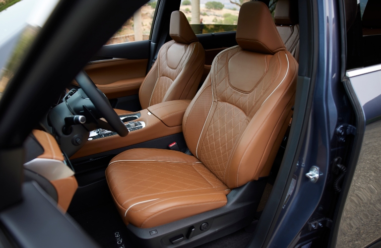 2023 QX60 Autograph Brown Quilted Leather Front Seats