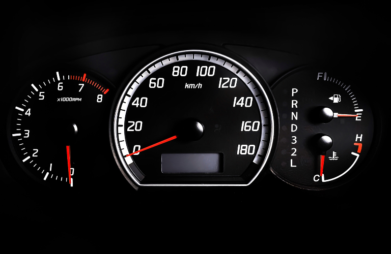 car speedometer and dash