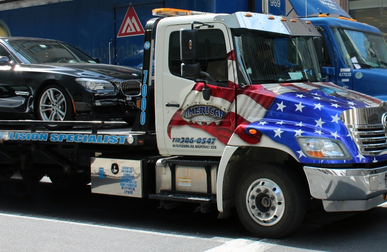 car on tow truck