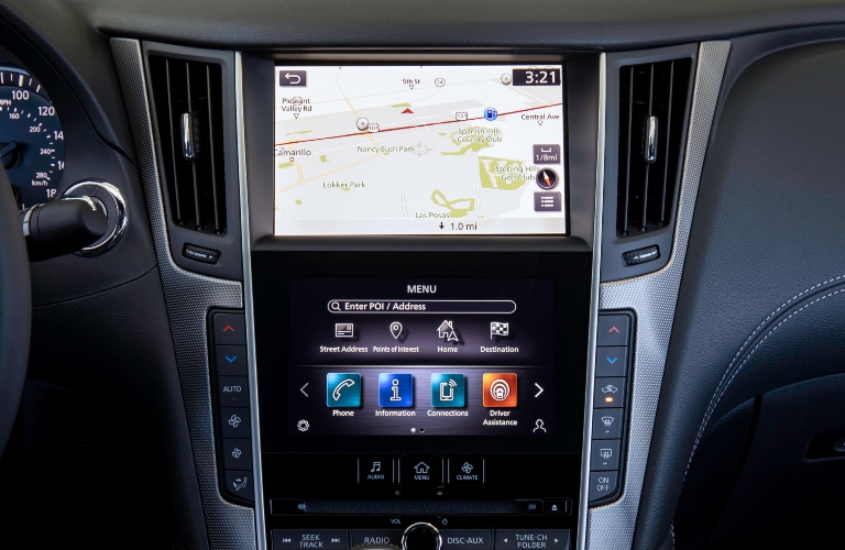 INFINITI InTouch Navigation on Touchscreen