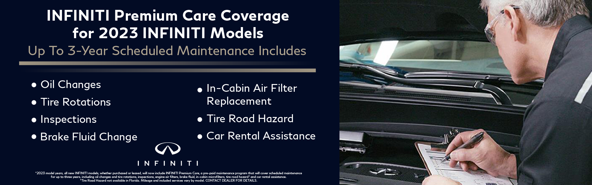 INFINITI Premium Care Banner