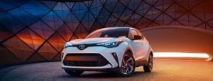 Exterior appearance of the 2021 Toyota C-HR available at Midlands Toyota