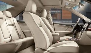 Interior appearance of the 2021 Toyota Camry Hybrid available at Midlands Toyota