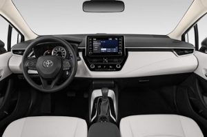 Interior appearance of the 2021 Toyota Corolla available at Midlands Toyota