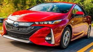 Exterior appearance of the 2021 Toyota Prius Prime available at Midlands Toyota