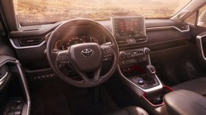 Interior appearance of the 2021 Toyota RAV4 available at Midlands Toyota