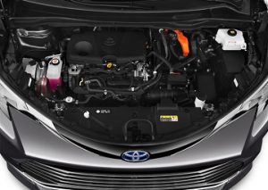 Engine appearance of the 2021 Toyota Sienna available at Midlands Toyota