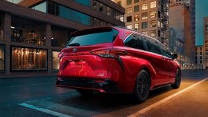 Exterior appearance of the 2021 Toyota Sienna available at Midlands Toyota