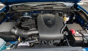 Engine appearance of the 2021 Toyota Tacoma