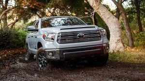 Exterior appearance of the 2021 Toyota Tundra available at Midlands Toyota