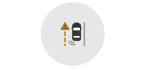 Icon for Lane Change Alert with Side Blind Zone Alert