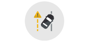 Icon for Lane Keep Assist with Depart Warning