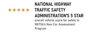 National Highway Traffic Safety Administration 5 Star Award