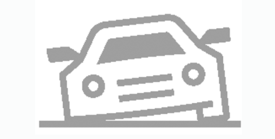 Icon of car with flat tire