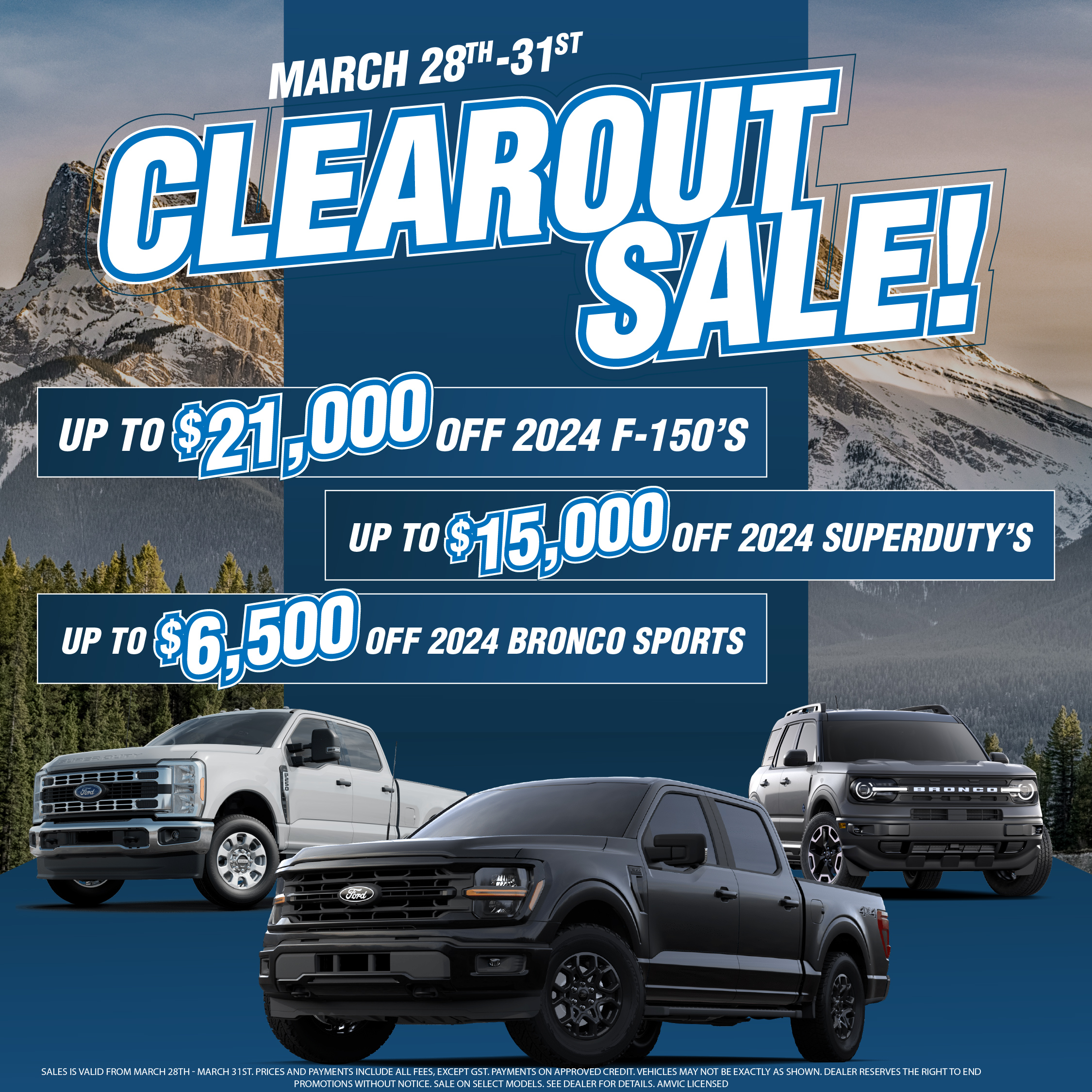 Clearout Sale Offers - Mountain Range