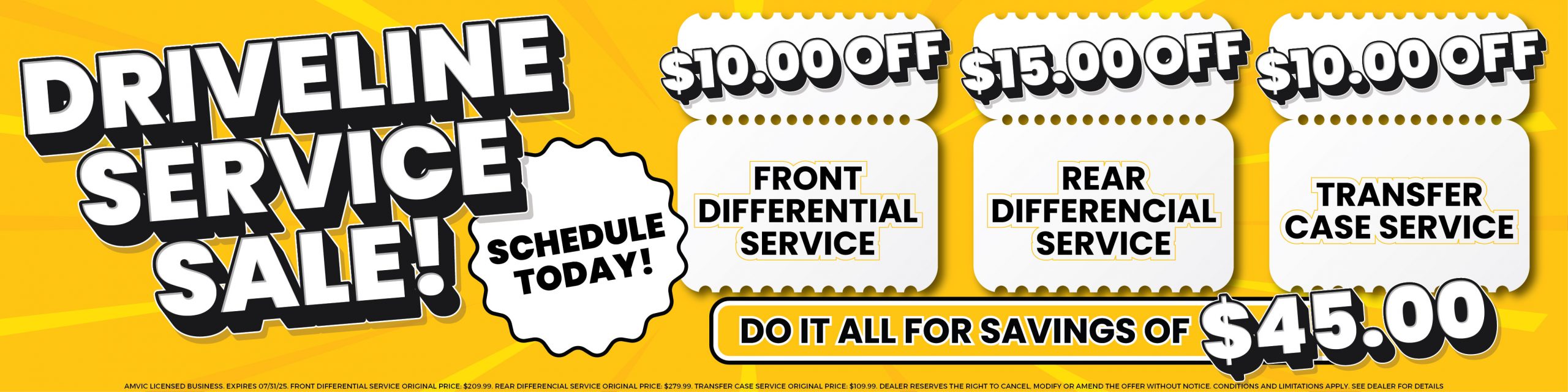 Service specials