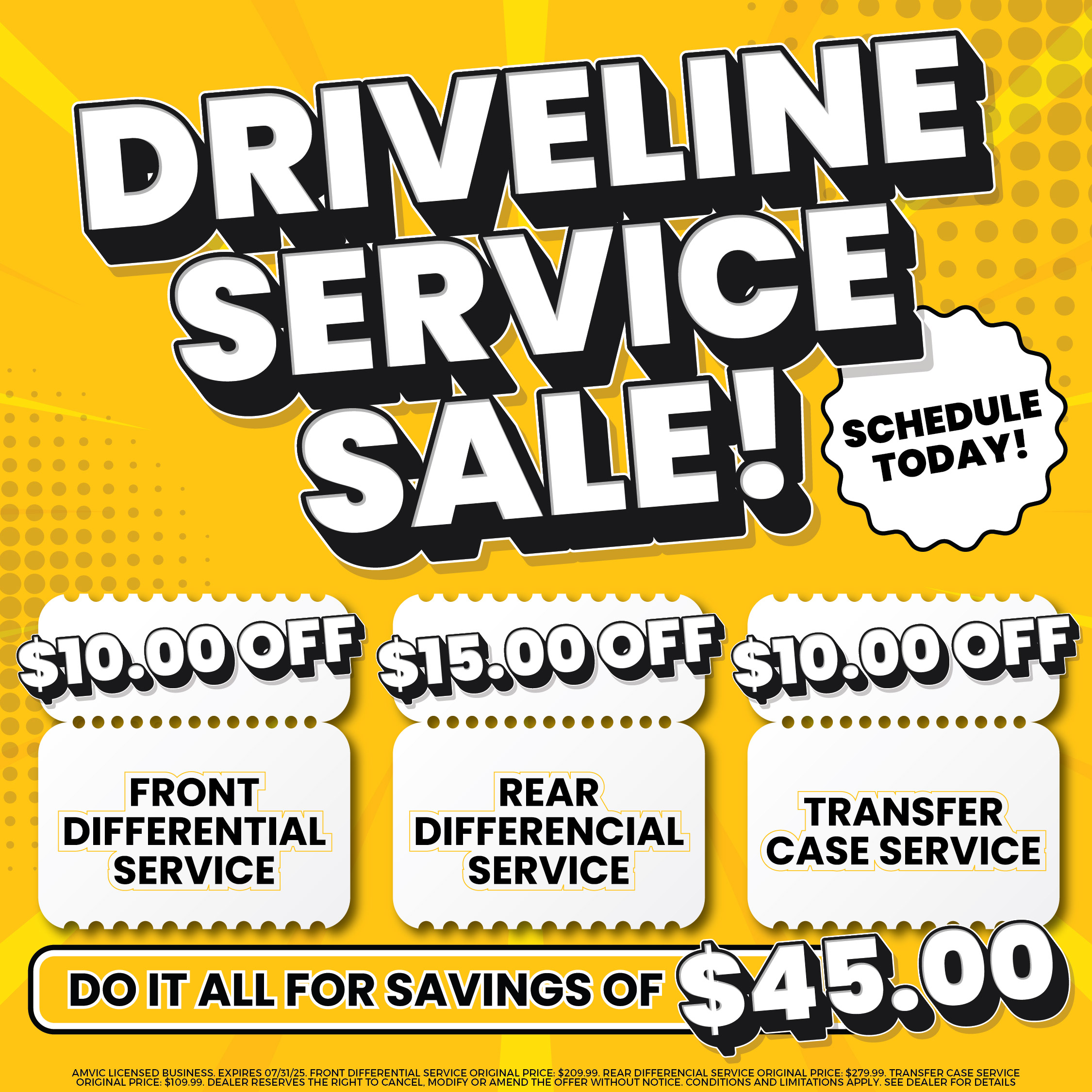 Service specials