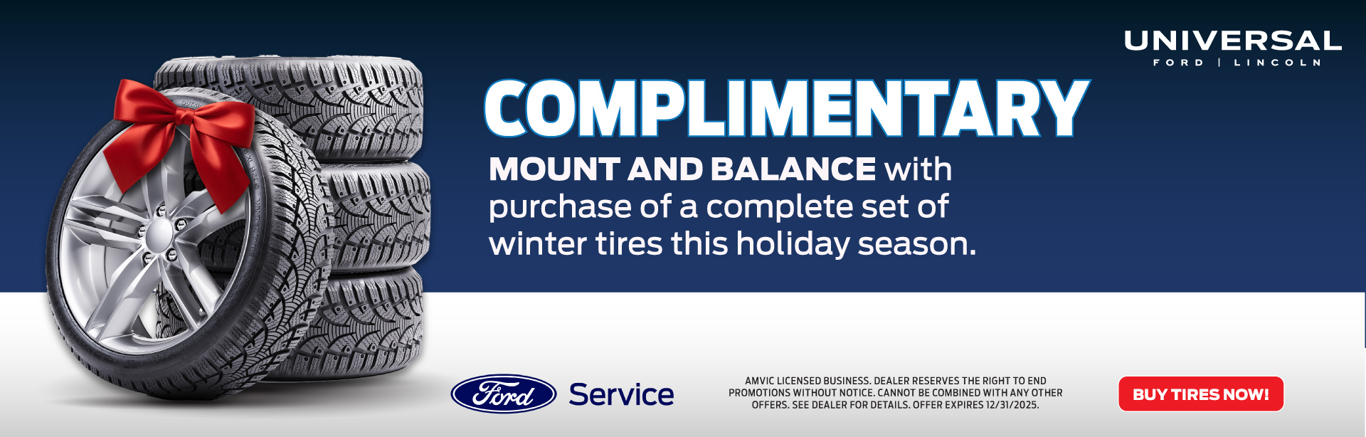 Mount and Balance Complimentary Moutn and Balance with purchase of set of winter tires