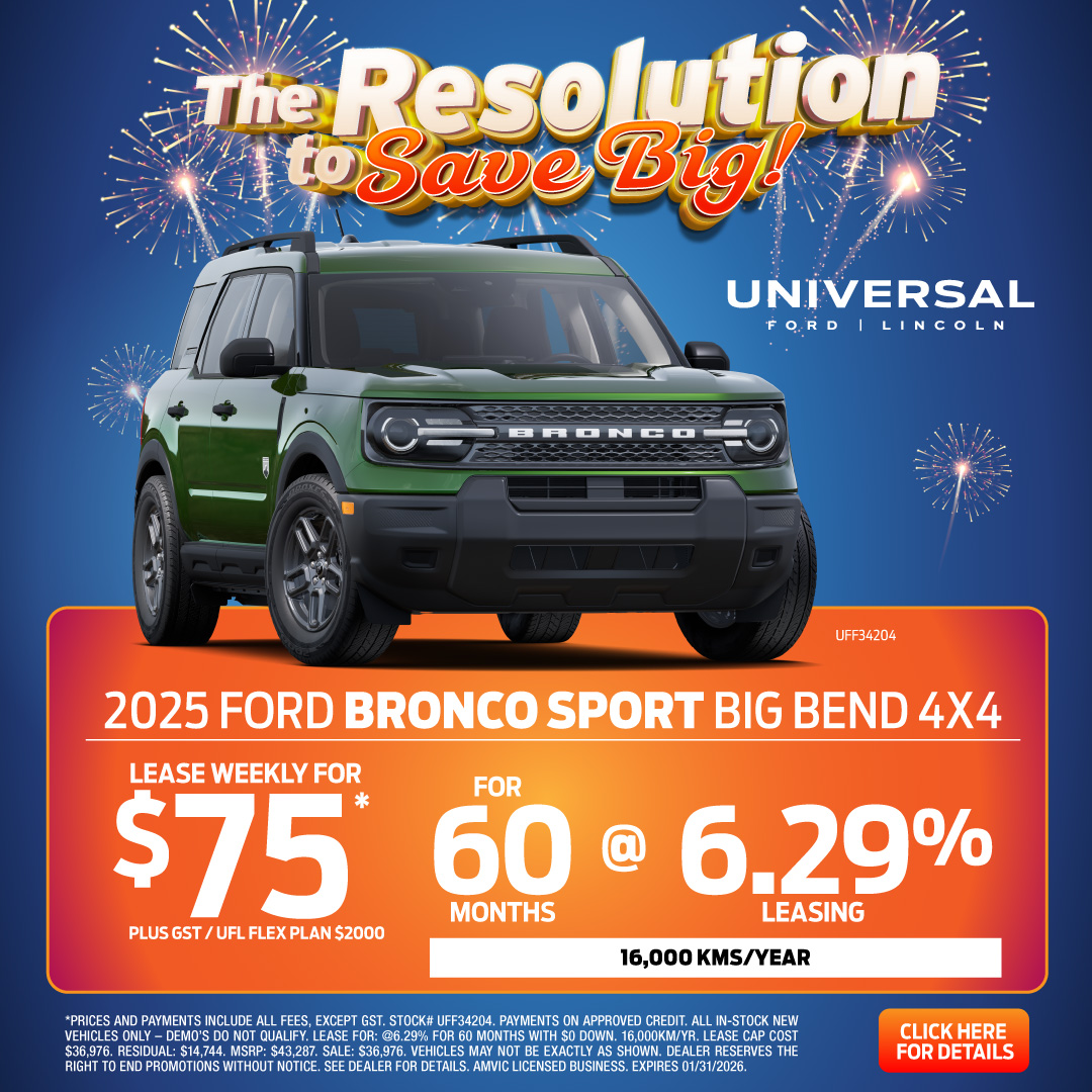 2025 Bronco Sport Big Bend Lease for $75/wk