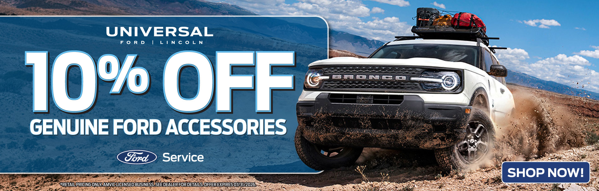10% off Genuine Ford accessories