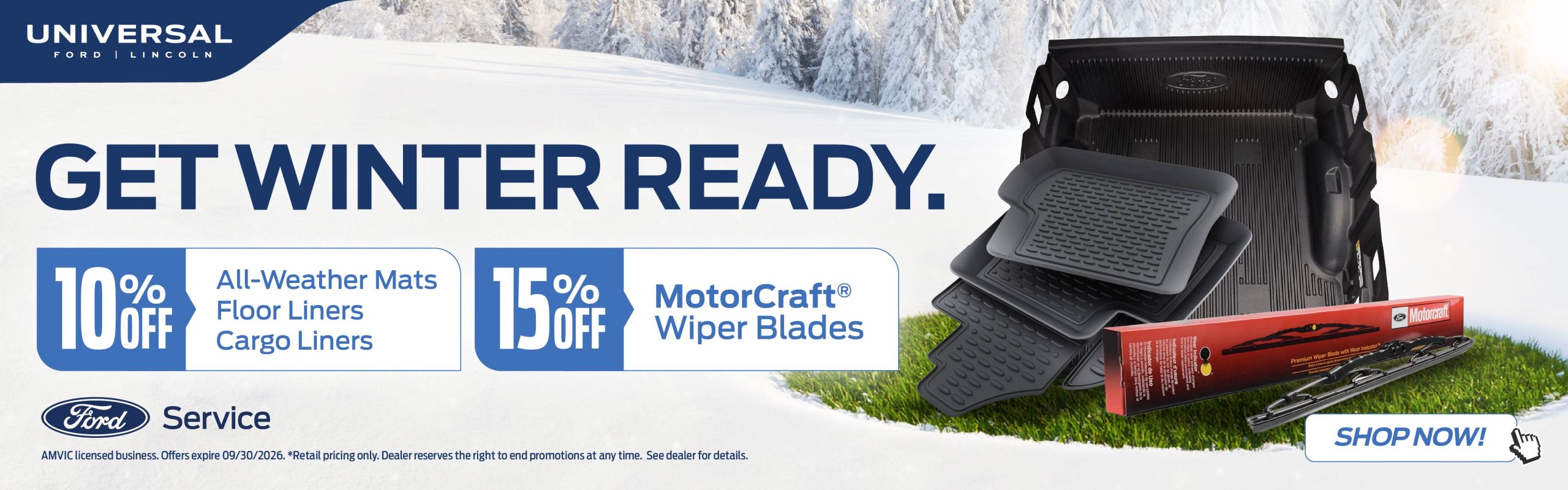 Get winter ready with up to 15% off select winter accessories