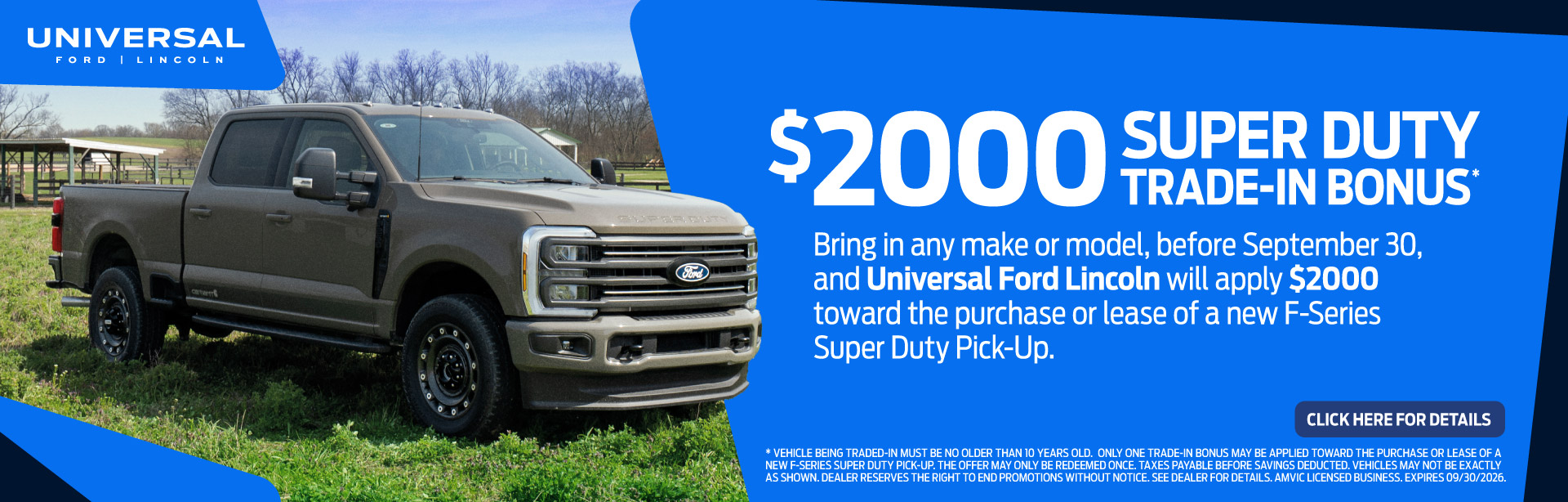 $2000 Super Duty Trade-In Bonus