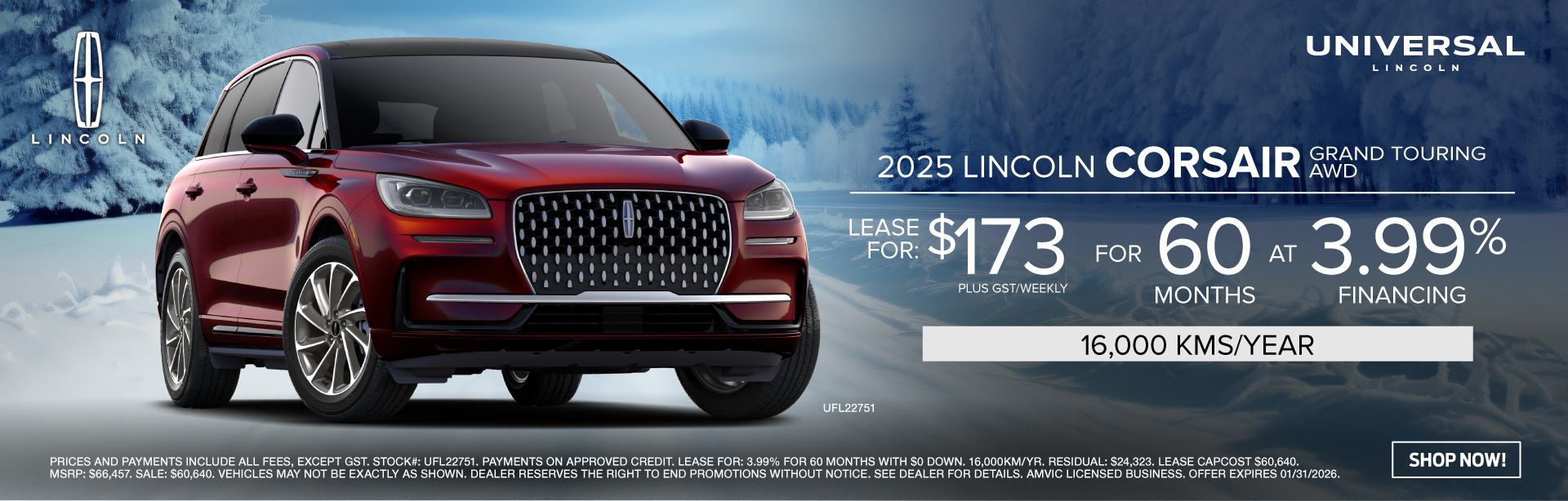 2025 Lincoln Corsair Lease offer