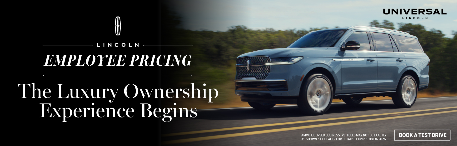 Employee Pricing: The Luxury Ownership Experience | Universal Lincoln