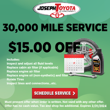 30,000 Mile Service - Synthetic Oil