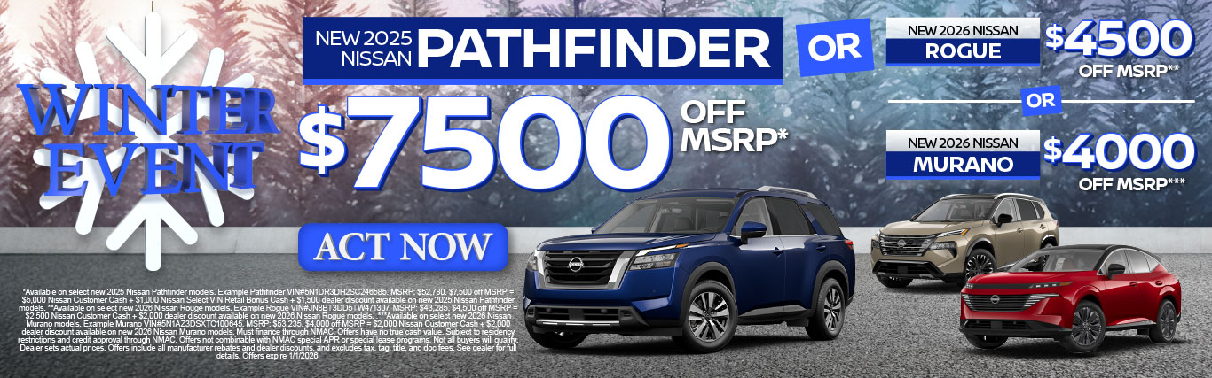 SAM - New 2025 Nissan Pathfinder OR New 2026 Nissan Rogue OR New 2026 Nissan Murano "New 2025 Nissan Pathfinder OR New 2026 Nissan Rogue OR New 2026 Nissan Murano"