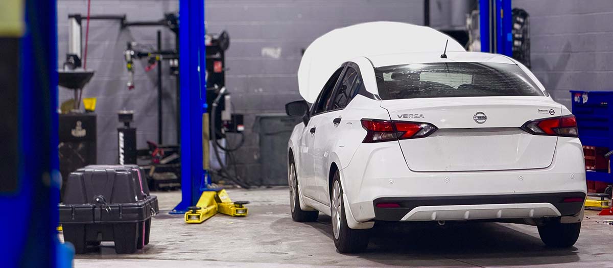 Nissan Versa Being Serviced at Townsend Nissan
