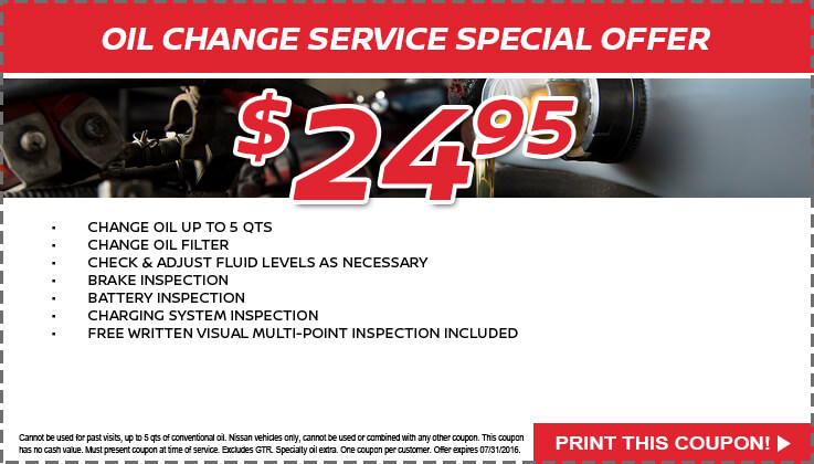 Parts Specials from Gardena Nissan