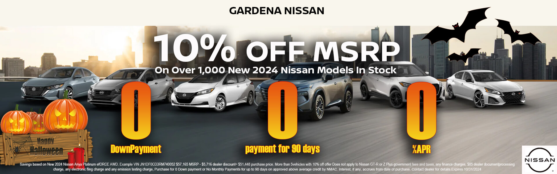 10% Off MSRP on over 1,000 New 2024 Nissan Models in Stock