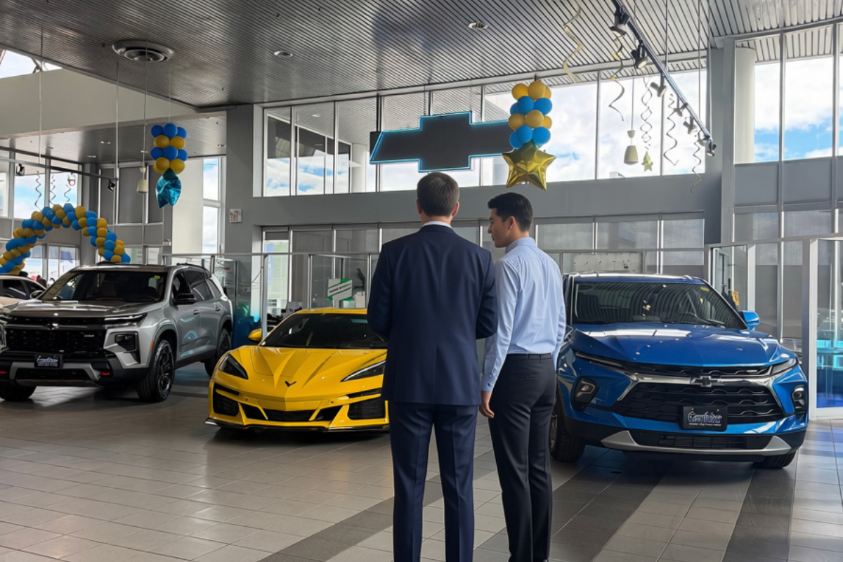 Customer and Chevrolet team member at Jim Gauthier Chevrolet