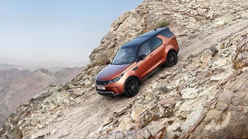 2019 Land Rover Discovery on a mountainside