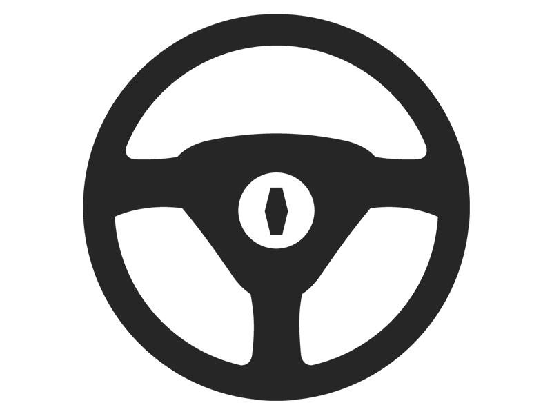 Steering wheel icon