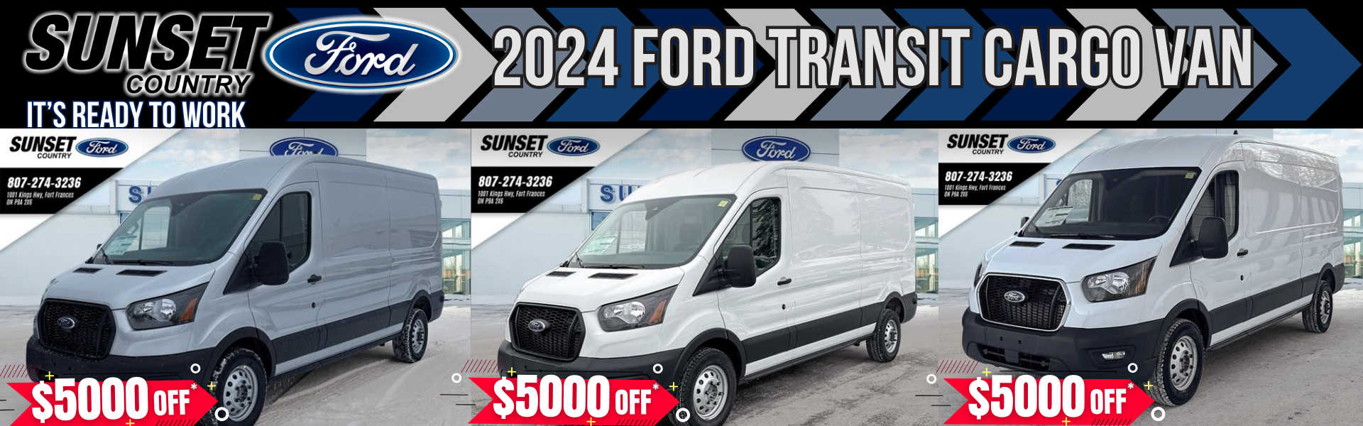 2024 Ford Transit Cargo Van $5000 off